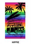 TELO MARE ENJOY CM. 90x165 SPUGNA 'HIPPIE'  24 £
