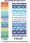 TELO MARE ENJOY CM. 90x165 SPUGNA 'FISH'  24 E     3/COLORI    STRIPE