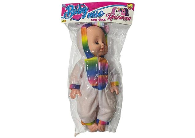 BAMBOLOTTO CM. 30 'BABY MIO' UNICORNO C/VOCE 12 $                BUSTA-F