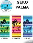 TELO MARE ENJOY CM. 90x165 SPUGNA 'GEKO PALMA'  24 E   3/COLORI