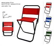 SEDIA  SGABELLO CM. 43 PIEGHEVOLE 3/COL  20 £      CON SCHIENALE