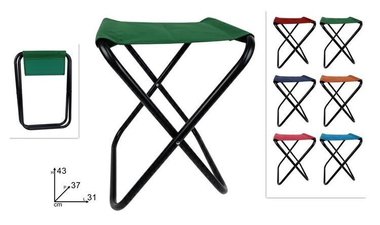 SEDIA  SGABELLO CM. 43 PIEGHEVOLE 6/COL  12 £                    TUBO 18