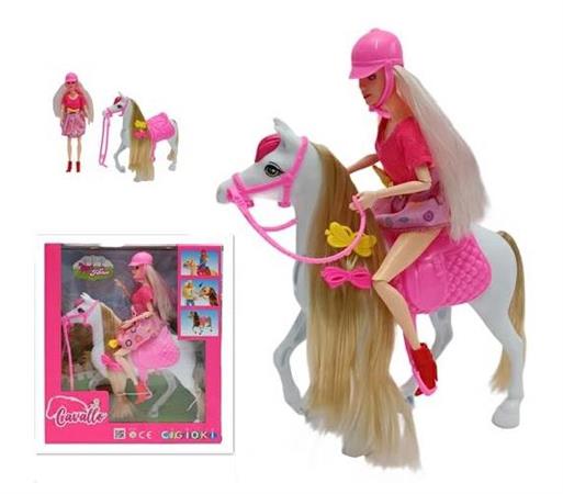 BAMBOLA 'CAVALLERIZZA' A CAVALLO 2/ASS   12 £                  SCATOLA-F