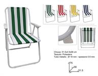 SEDIA  RELAX METAL CM. 74 FASCE POLIESTERE 4/COL   10 £    TUBO 18