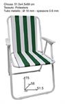 SEDIA  RELAX METAL CM. 74 FASCE POLIESTERE 4/COL   10 £    TUBO 18