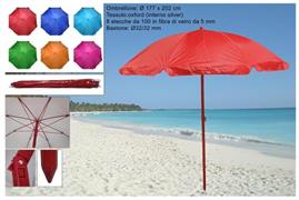 OMBRELLONE CM.200/8 OXFORD PA32 +SNOD INTERNO SILVER  12 £