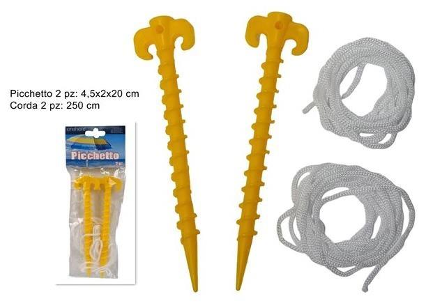 OMBRELLONE 'PICCHETTO x ombrellone' C/CORDA 72 £  -MIN 2  ANCORA ANTIVEN