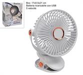 VENTILATORE AGGANCIABILE RICAR. 5 VELOC. 3/COL  12 £   C/LUCE    SCATOLA