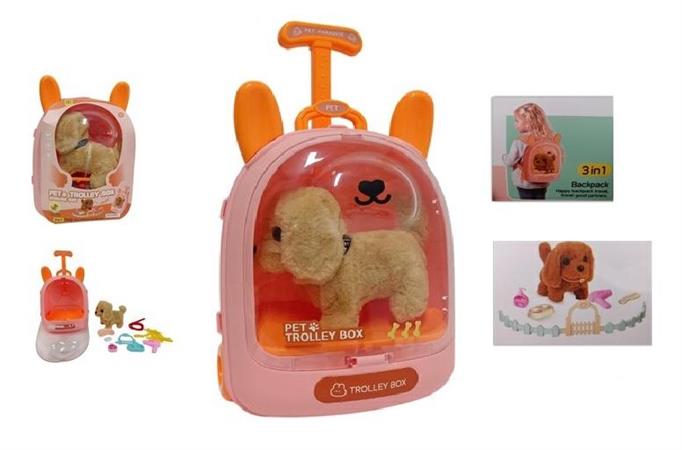 TROLLEY ZAINETTO C/CANE SUONI/MOV. E ACC 10 £