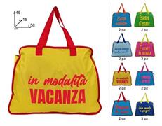 BORSA MARE CM.58x45 C/SCRITTA SIMP. POLIES. 18 £   -8 ASSORTIMENTI