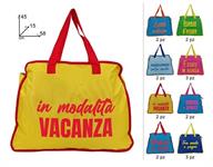 BORSA MARE CM.58x45 C/SCRITTA SIMP. POLIES. 18 £   -8 ASSORTIMENTI