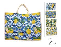 BORSA MARE CM.56x42 S-TENORI JUTA 'LIMONI' 24 £   4/COLORI