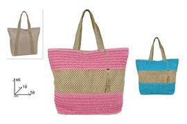 BORSA MARE CM.58x46 JUTA MANICO PAGLIA 24 £      2/ASS