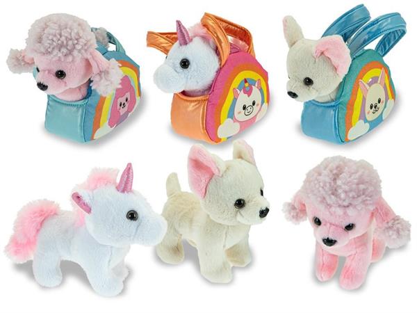 BORSETTA PELUCHE CM. 17 ANIMALI 'RAINBOW'  24 £    -3/ASS        SFUSI-F