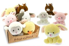 PELUCHE CM. 13 ANIMALI 'FATTORIA' 6/ASS  6 £    -NICE & GOOD   DISPLAY-X