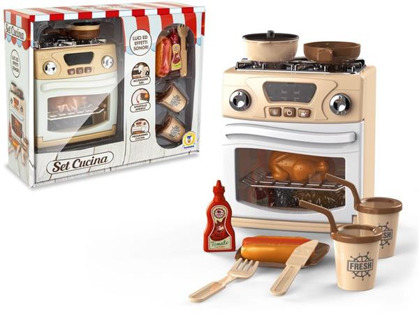 CUCINA SET FORNO C/ACCESSORI C/FUNZIONI REALI 6 £              SCATOLA-X