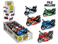 MOTO DA CORSA LUCI/SUONI A FRIZIONE 5/ASS 6 £                  DISPLAY-M