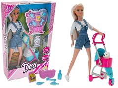 BAMBOLA 'DEA' C/CUCCIOLO A PASSEGGIO 2/ASS 12 £                SCATOLA-F