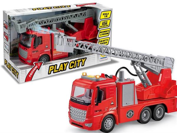 CAMION POMPIERI LUCI/SUONI C/GETTO ACQUA 6 £    -SCALA MOBILE  SCATOLA-M
