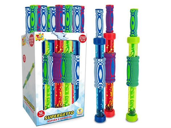 TUBO SPRUZZA ACQUA CM. 46 'FLUO' 3/ASS 12 £     -MIN 3   PARTI IN SPUGNA