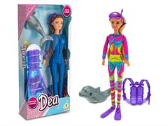 BAMBOLA 'DEA' SUB CON ACCESSORI 2/ASS  12 £                    SCATOLA-F