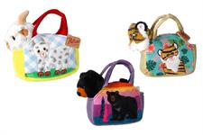 BORSETTA PELUCHE ANIMALI 'SELVAGGI' 3/ASS 8 £                    SFUSI-F