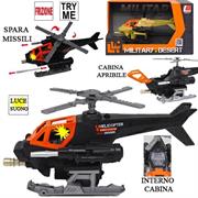 ELICOTTERO LANCIA RAZZI LUCI/SUONI A FRIZ. 48 £     2/ASS      SCATOLA-M