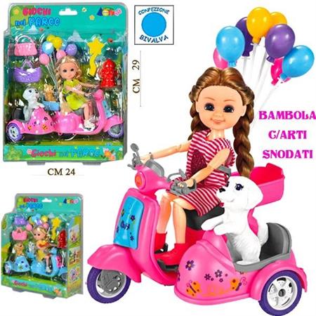 BAMBOLA 'NINA' C/MOTO CUCCIOLI E ACCESSORI 24 £    3/ASS       SCATOLA-F
