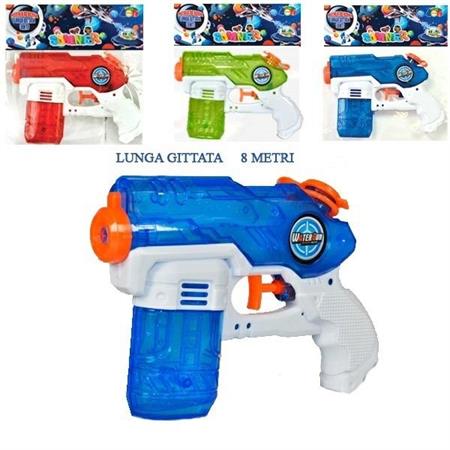 PISTOLA ACQUA CM. 18 DELUXE BUSTA 3/COL   48 £   -MIN 3
