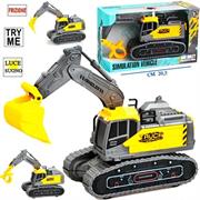 CAMION ESCAVATORE CINGOLATO A FRIZIONE C/LUCI 48 £    2/ASS    SCATOLA-M