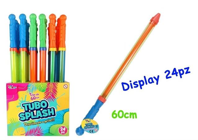 TUBO SPRUZZA ACQUA CM. 60  4/COLORI       24 £  -MIN 6           DISPLAY