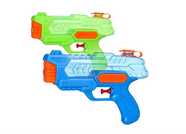 PISTOLA ACQUA CM. 21 FLUO A PRESSIONE 2/COL 24 £    -MIN 2