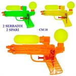 PISTOLA ACQUA CM. 18 FLUO DOPP/SERBATOIO 3/COL. 48 £    -MIN 3