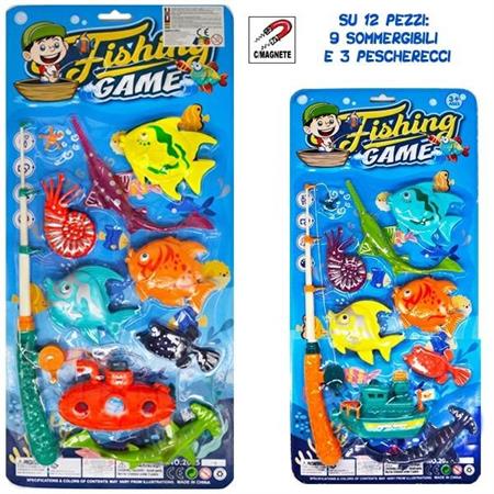 GIOCO PESCA MAGNETICA C/SOMMERGIBILE E BATTELLO 2/ASS 48 £     BLISTER-X