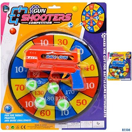 GIOCO BERSAGLIO VELCRO C/PISTOLA E PALLINE 48 £     2/ASS      BLISTER-X