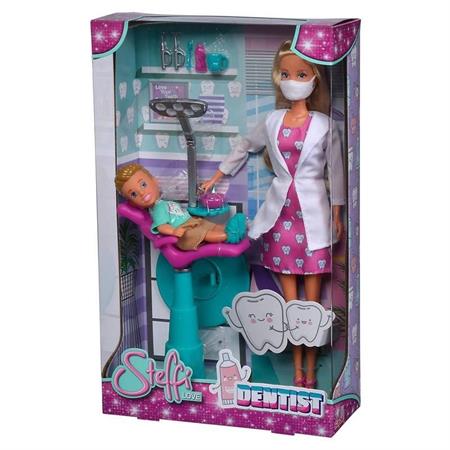 BAMBOLA 'STEFFI LOVE' DENTISTA C/BIMBO E ACC 6 £               SCATOLA-F