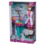 BAMBOLA 'STEFFI LOVE' DENTISTA C/BIMBO E ACC 6 £               SCATOLA-F
