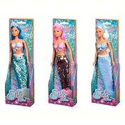 BAMBOLA 'STEFFI LOVE' SIRENA C/PAILLETTES 12 £      3/ASS      SCATOLA-F