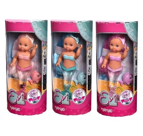 BAMBOLA 'EVI LOVE' SIRENETTA C/BRILLANTINI 12 £    3/ASS       SCATOLA-F