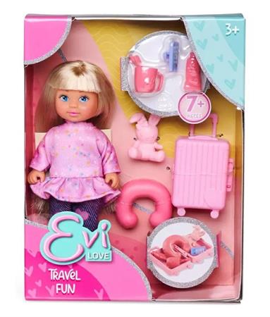 BAMBOLA 'EVI LOVE' TRAVEL FUN C/ACCESSORI VIAGGIO 12 £         SCATOLA-F