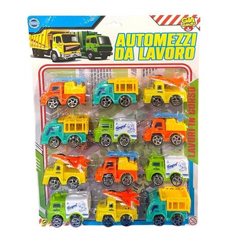 MEZZI DA TRASPORTO 'FURGONETTI' PZ. 12 R/CAR 12 £              BLISTER-M