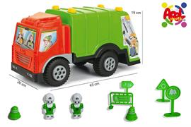 CAMION RIFIUTI 'PULITO' C/PERSONAGGI E ACC 12 £    -IN RETE