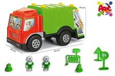 CAMION RIFIUTI 'PULITO' C/PERSONAGGI E ACC 12 £    -IN RETE