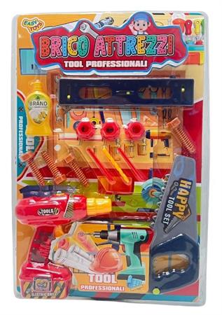 ATTREZZI FALEGNAME 'BRICO' C/ACCESSORI 2/ASS 24 £              BLISTER-M