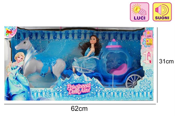 BAMBOLA PRINCIPESSA LUC/SUO C/CARROZZA E CAVALLO 4 £           SCATOLA-F