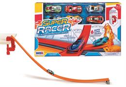 PISTA AUTO LANCIO 'SUPER RACER' C/6 MEZZI 12 £                 SCATOLA-M