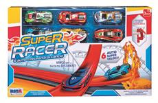 PISTA AUTO LANCIO 'SUPER RACER' C/6 MEZZI 12 £                 SCATOLA-M
