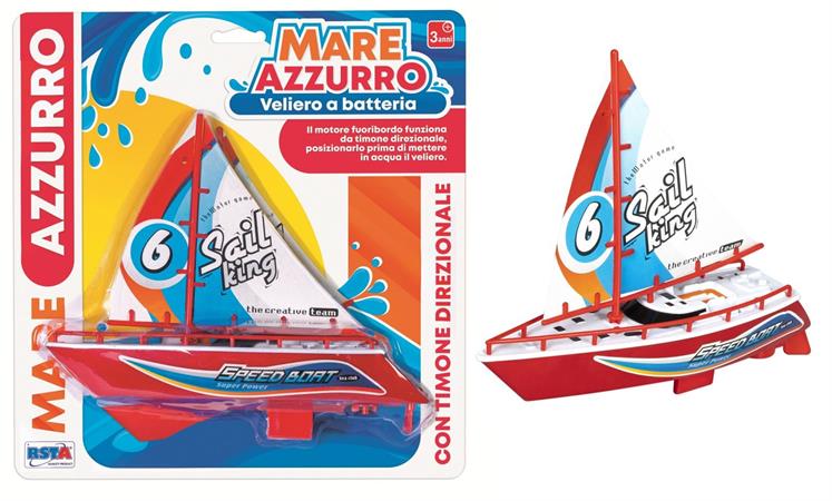 BARCA 'A VELA' MARE AZZURRO A BATTERIA 2/ASS 24 £              BLISTER-M