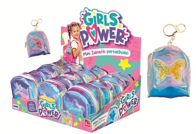 PORTACHIAVI 'ZAINETTO' GIRLS POWER 3/ASS 12 £                  DISPLAY-F