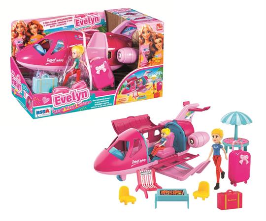 BAMBOLINA 'EVELYN' PLAYSET C/AEREO E ACC 6 £                   SCATOLA-F